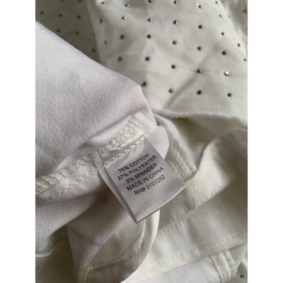 Lulu B Small White Women's Studded Jacket - Picture 6 of 11